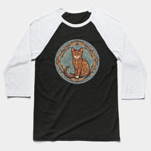 rug oriental pattern inspired cat motifs design Baseball T-Shirt